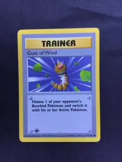 Pokemon Cards: Base Set 1st Edition Common: Gust of Wind 93/102 - Image 1