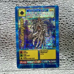 Skullgreymon Digimon Sticker Card 1st Edition Holo Bandai 1999 Rare Vintage - Image 2
