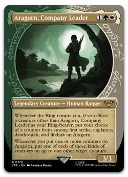 Aragorn, Company Leader (Showcase) #316 (NM) Lord of the Rings LTR Magic MTG - Image 1