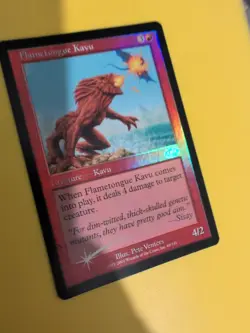 Flametongue Kavu. MTG Card. Planeshift.OLD VINTAGE FOIL - Image 4