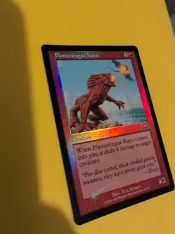 Flametongue Kavu. MTG Card. Planeshift.OLD VINTAGE FOIL - Image 5