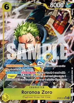 Roronoa Zoro (Full Art) [ST-29 - ST29-014] - NM [Foil] TCG One Piece - Image 1
