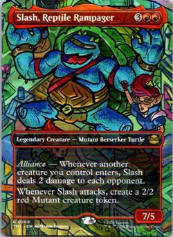 Slash, Reptile Rampager (Borderless) R Teenage Mutant Ninja Turtles 208 NM - Image 1