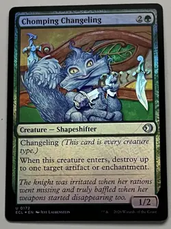 MTG Lorwyn Eclipsed Chomping Changeling Creature UNCOMMON FOIL #0172 - Image 1