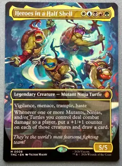Heroes in a Half Shell #0006 (Borderless) Normal - MTG TMNT - NEAR MINT - Image 1
