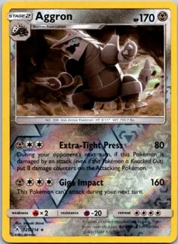 Aggron Rare SM - Unbroken Bonds 125/214 LP Reverse Holo Pokemon Card - Image 1