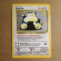 Pokemon Snorlax Jungle Holo Card 11/64 Misprint No Symbol HP - Image 1