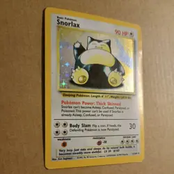 Pokemon Snorlax Jungle Holo Card 11/64 Misprint No Symbol HP - Image 2