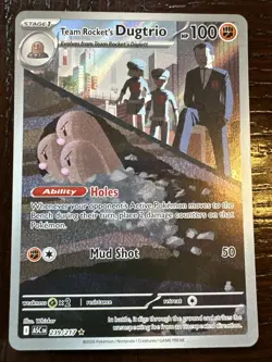TEAM ROCKET'S DUGTRIO ILLUSTRATION RARE 239/217 ASCENDED HEROES NM 2026 POKEMON - Image 1
