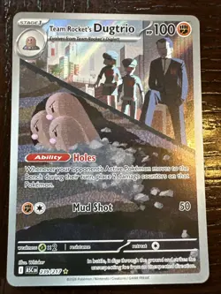 TEAM ROCKET'S DUGTRIO ILLUSTRATION RARE 239/217 ASCENDED HEROES NM 2026 POKEMON - Image 2