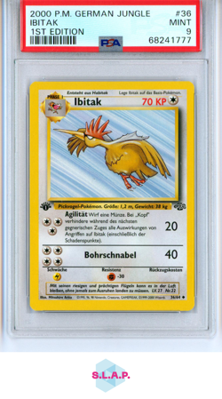 IBITAK POKEMON 36 2000 JUNGLE NON-HOLO DEUTSCH PSA 9 - Image 1