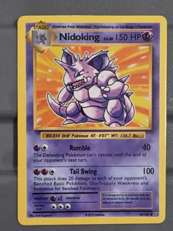 2016 Pokemon TCG Nidoking XY Evolutions 045/108 Stage 2 Card - Image 1