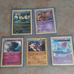 Pokemon TCG 5 Card Lot - Holo - Dragonite, Giratina, Xerneas, Garchomp, Tentaco… - Image 1