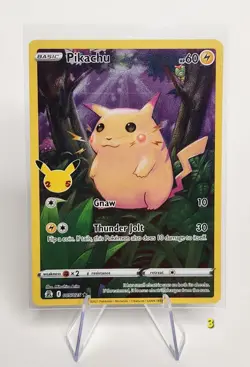 Pokemon Celebrations 25th Anniversary Pikachu 005/025 Stamped Holo Rare NM - Image 1