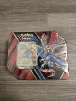 2020 Pokemon TCG Legends of Galar Tin Zacian V Damaged box - Image 1