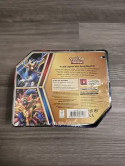 2020 Pokemon TCG Legends of Galar Tin Zacian V Damaged box - Image 3