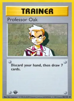 Pokemon TCG Professor Oak 088/102 Base Set Regular - Image 1