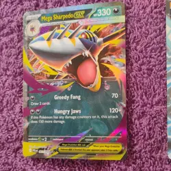 Pokemon Mega Sharpedo EX 061/094 PFL: Full Art Holo Rare Stage 1 330 HP 2016 - Image 2