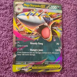 Pokemon Mega Sharpedo EX 061/094 PFL: Full Art Holo Rare Stage 1 330 HP 2016 - Image 3