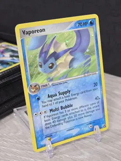 Pokemon Card TCG Vaporeon 19/115 Ex Unseen Forces 2005 Holo Rare Vintage - Image 1