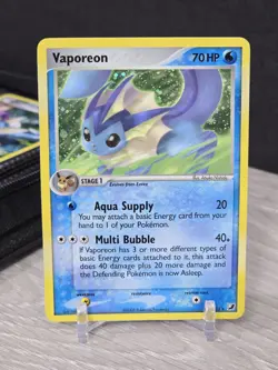 Pokemon Card TCG Vaporeon 19/115 Ex Unseen Forces 2005 Holo Rare Vintage - Image 3