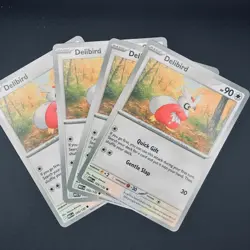 x4 Delibird 105/132 - Mega Evolution - Pokemon - NM/M English TCG Playset - Image 1