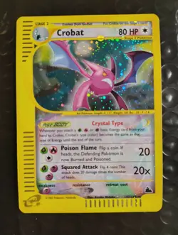 2003 Skyridge Crystal Crobat Holo Foil 147/144 WOTC Pokemon SECRET RARE - Image 1