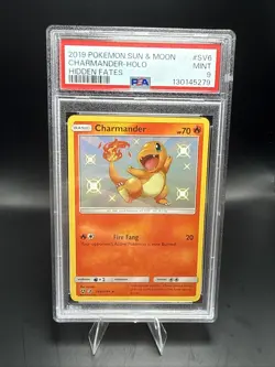 Pokemon Charmander 109/091 SV: Paldean Fates Holo - PSA 9 - Image 1