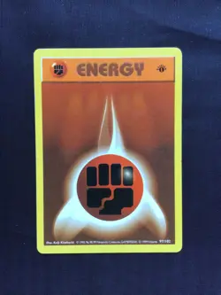 Pokemon Cards: Base Set 1st Edition Common: Fighting Energy 97/102 - Image 1