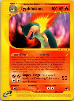 Typhlosion 65/165 Rare Expedition Base Set Pokemon LP - Image 1
