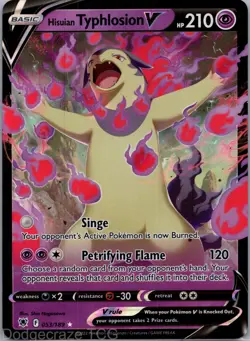 Hisuian Typhlosion V 053/189 Holo Rare V Astral Radiance Pokemon NM - Image 1