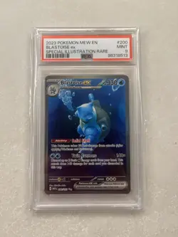 2023 Pokemon Blastoise ex 200/165 SV151 Special Illustration Rare Holo PSA 9 - Image 1