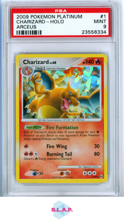 CHARIZARD-HOLO ARCEUS POKEMON PLATINUM ARCEUS 2009 1 PSA 9 - Image 1