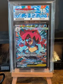 ACE 10 Pokemon TCG Ascended Heroes Mega Feraligatr EX 274/217 Perfect Subgrades - Image 1