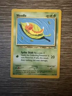 Pokemon TCG Weedle Neo Discovery 70/75 Regular LP - Image 1