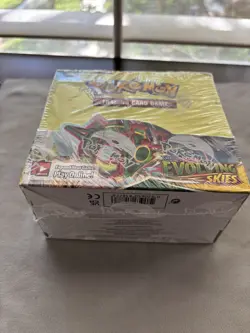 Pokemon Evolving Skies Booster Box (36 Packs) New/Factory Sealed. MINT With Case - Image 1