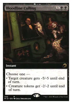 Bloodline Culling (extended art) innistrad midnight hunt MTG - NM+ - Image 1