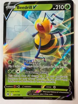 Beedrill V 1/189 Astral Radiance Ultra Rare Pokemon NM - Image 1