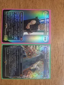 MTG Final Fantasy Cloud, Midgar Mercenary Borderless Foil Buster sword show foil - Image 1