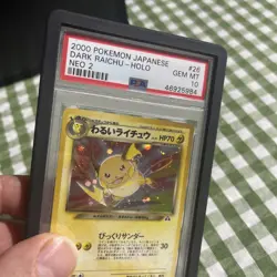 2000 Dark Raichu Neo 2 Japanese Pokemon Holo Rare No 026 PSA 10 - Image 2