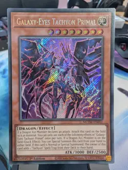 YuGiOh! Galaxy-Eyes Tachyon Primal MZTM-EN011 Secret Rare 1st Ed - Image 1