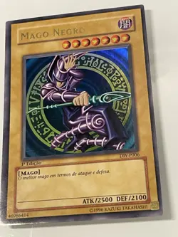 Yugioh Mago Negro Dark Magician Portuguese 1st Ed LP DIY-P006 Ultra - Image 2