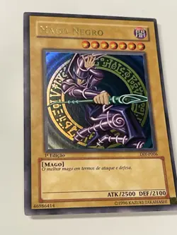 Yugioh Mago Negro Dark Magician Portuguese 1st Ed LP DIY-P006 Ultra - Image 3