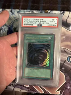YUGIOH PSA 10 Mystical Space Typhoon MRL-047 Ultra Rare 1st Edition - Image 2