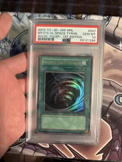 YUGIOH PSA 10 Mystical Space Typhoon MRL-047 Ultra Rare 1st Edition - Image 3