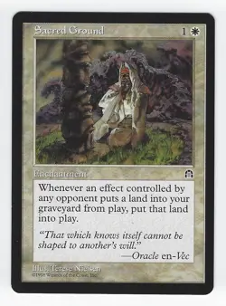 Sacred Ground MTG: Stronghold Rare - Image 1