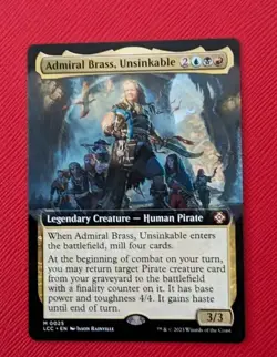 MTG *EXTENDED ART* The Lost Caverns Of Ixalan ADMIRAL BRASS UNSINKABLE NM - Image 1
