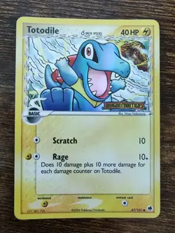 Pokemon Totodile 67/101 Reverse Holo EX Dragon Frontiers Stamped - Image 1