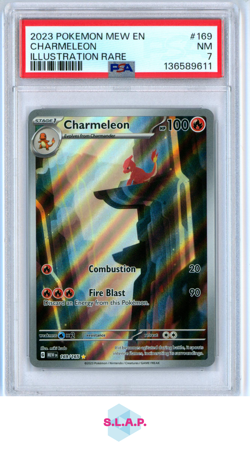 CHARMELEON ILLUSTRATION RARE POKEMON MEW EN-151 2023 169 PSA 7 - Image 1