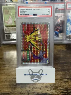 1998 Pokemon Topsun VS Zapdos Vs Aerodactyl Prism 145 PSA 3 2025 Cert - Image 1